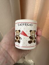 Vintage Chippendale Bears Las Vegas Coffee Mug 1985 Hearts Love Teddy picture