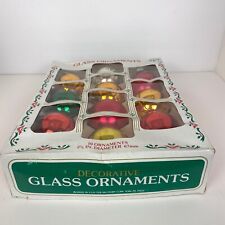10 Vintage McCrory Corp Mercury Glass Ornaments Multicolor USA Christmas 2 5/8