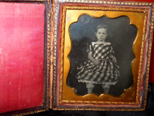 1/6th size Daguerreotype of Aunt Marion in full case picture