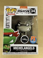 Funko Pop PX Exclusive TMNT Michelangelo #34 - Black & White Chase Box-Wear picture