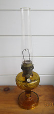 Vintage ALADDIN OIL LAMP Model B AMBER WASHINGTON DRAPE Original Chimney picture