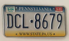 One 2003 Pennsylvania PA License Plate DCL 8679 **FREE Continental US SHIPPING** picture