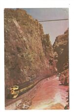 Railroad Postcard:  Rio Grande Railroad Train in Royal Gorge picture