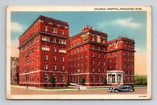 Vtg. linen postcard COLONIAL HOSPITAL, Rochester, Minnesota 3.5 x 5.5 inch picture