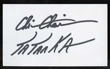 Tatanka Chris Chavis signed autograph 3x5 card World Wrestling Federation BAS picture