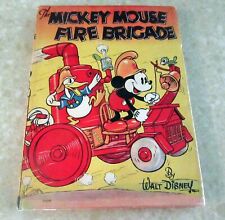 1930s 1937 Rare Mickey Mouse Fire Brigade Walt Disney Book With Dust Jacket Nice picture
