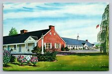 The Jenny Lind Motel At Northampton Massachusetts Vintage Unposted Postcard picture