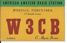QSL 1948 Meadville PA Radio Card picture