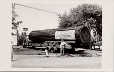 Anoka MN Night O Rest Cabins California Redwood Log Man Unused RPPC Postcard G72 picture
