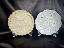 Antique Oyster Plates -Weimar Oyster Plate-Carlsbad Oyster Plate-2 Oyster Plates picture
