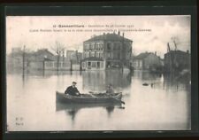 CPA Gennevilliers, flood of January 28, 1910, Berthon canoe going,   picture