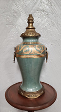 RARE ORMOLU-MOUNTED SEVRES STYLE PORCELAIN GREEN TAILLANDIER STYLE VASE picture