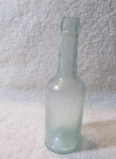 Antique EARLY BLOWN IN MOLD Sample Size Liquor Bottle Applied Top Open Pontil picture