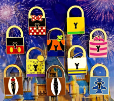 🔒 Disney Pad Lock Pins - Full Set of 10 Disney Park Lock Pins: Cheshire Stitch picture
