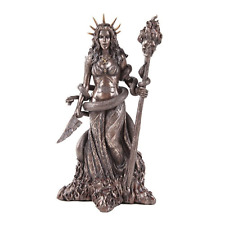 Greek Witchcraft Pagan Hecate Statue Bronze Patina picture