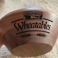 Kellogg’s Wheatables Solid American Walnut Wooden 7” Bowl picture