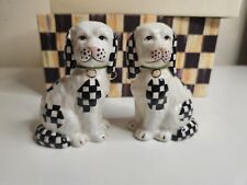 Mackenzie Childs Staffordshire Dogs Salt & Pepper Shakers New In BOX picture