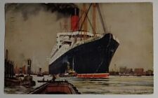 PC SHIPS, CUNARD RMS SAXONIA, Cruiser Vintage Postcard Posted Early 1900's picture