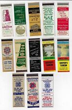 Bakers Dozen Lot (13) Matchbook covers Cleveland Ohio Motels VFW Post Banks picture