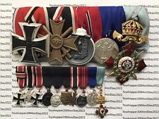 German WW2 1957 Veteran’s 5 Place Medal & Miniature bars Iron Cross Bulgaria picture