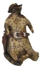 Western Cowboy Armadillo with Sheriff Gun Hat Badge Cell Phone Holder Figurine picture