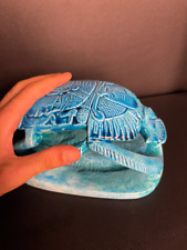 Marvelous Egyptian Scarab - made of turquoise stone with ceramic touch picture