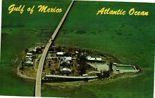 Vintage Postcard - Pigeon Key Gulf Of Mexico Atlantic Ocean Florida Keys 70s picture