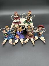 6 Piece Lot Country Angel Shelf Sitters Teddy Bear Cat Doll Rustic picture