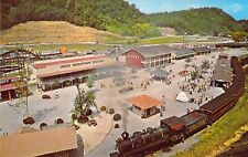 1971 TN Pigeon Forge Goldrush Junction Aerial Train & Town Mint postcard AM9 picture
