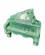 Vintage Ceramic Piano Planter Green Glaze picture