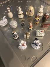 Lot OF 16 Vintage Miniture  Collectible Pill Boxes. Trinket, Perfume Bottle etc. picture