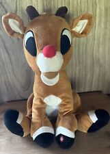 Gemmy Rudolph The Red Nose Reindeer Plush Lights Sings Animated Christmas WORKS picture