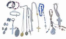 Vintage Lot Of Catholic Rosary and Religious Jewelry Lot picture