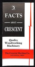 Crescent Machine Co 1937 Fold-Out Illustrated 