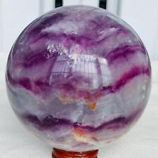 1700G Natural Fluorite ball Colorful Quartz Crystal Gemstone Healing picture