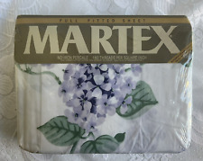 Vintage MARTEX FULL FITTED Sheet SUTHERLAND Lilac Purple Green Cottage Core picture