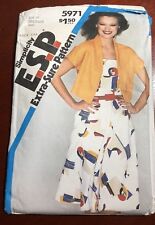 Patterns Sewing 1983 Womens By Simplicity Pattern Number 5971 Sizes 10, 12, & 14 picture