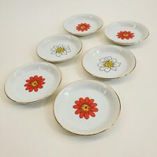 Set of 6 Creative Japan Fine China Gold Rimmed Mini Floral Saucers 4