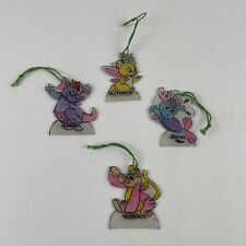 Shrinky Dinks Wuzzles 4pc Lot Christmas Ornaments by Colorforms Vintage 80s Toys picture