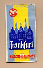 Excellent Unusual Vintage Postwar Map Frankfurt Germany VTG picture