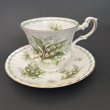 Queen’s Rosina England Special Flowers Lily of the Valley Cup & Saucer Gardener picture