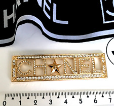 1 Vintage original large 18 x 67 mm Chanel CC Logo gold tone button 2 holes picture