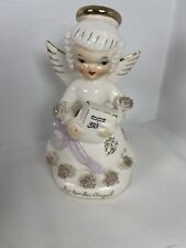 Vtg Ceramic NAPCO #1294 September Birthday Angel Figurine 1950's Japan-kitschy picture