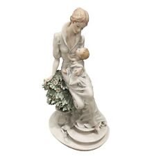 Florence Giuseppe Armani Figurine 1988 Lady And Baby Mother Floral Bouquet Rare picture