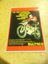 Vintage Bultaco Dirtbike Poster Advertisement Man Cave Gift Present picture