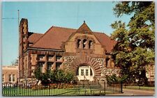 Vtg Milford Connecticut CT Taylor Library 1950s View Old Chrome Card Postcard picture