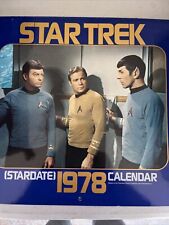Vintage 1978 STAR TREK Original Series Calendar w/Centerfold Poster - Very Good picture