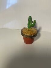 (read Info) Genuine  Limoges Cactus Box -repaired picture