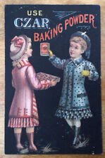 Victorian Trade Card, CZAR BAKING POWDER, STEELE & EMERY, Girls W/Cookie Tray picture