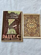 LOT OF 2 VTG VENICE ITALY PAULY & CO MURANO GLASS & JESURUM LINENS ADS BROCHURES picture